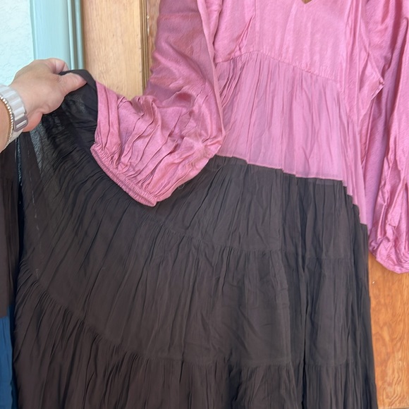 Anthropologie maxi dress Nirmooha  NWT Pink Blue And Chocolate. Really lovely - Picture 16 of 16